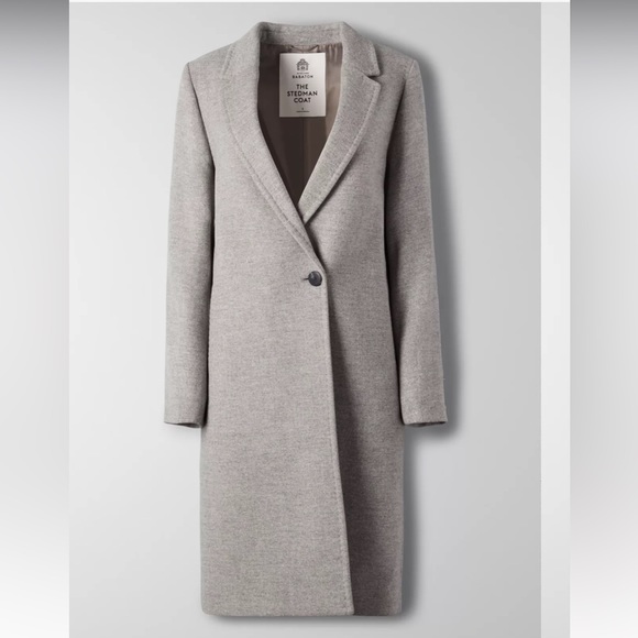 Aritzia Babaton The Stedman Coat - Light Grey Unlined - Picture 1 of 5